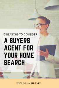 Photo of a real estate agent holding a clipboard with the text 5 Reasons to Consider a Buyer's Agent for Your Home Search