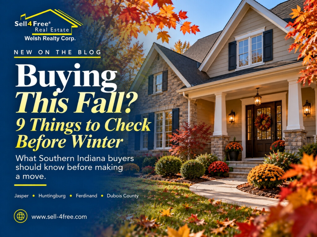 Southern Indiana home in fall for Sell4Free guide to buying a home in Indiana before winter